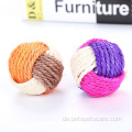 Großhandel Tricolor gewebter Sisal Ball Cat Toy Ball